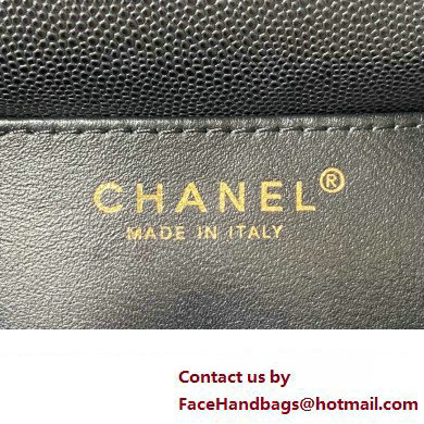 Chanel Grained Calfskin  &  Gold-Tone Metal Chain Backpack Bag AS4490 Black 2023